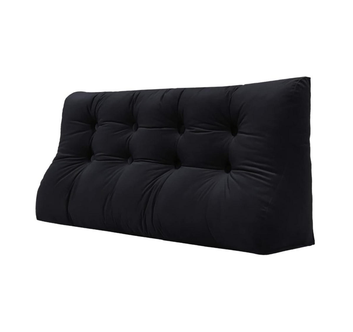 RÜCKENKISSEN Körperkontur Samtlook Schwarz 120 cm - Schwarz, Textil (55/120cm) - Vercart