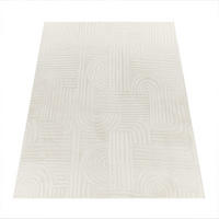 KURZFLORTEPPICH, mit Struktur, aus Polyester, Florhöhe 10 mm, Creme, 120 x 160 cm - Creme, Textil (160/120cm) - KADIMA DESIGN