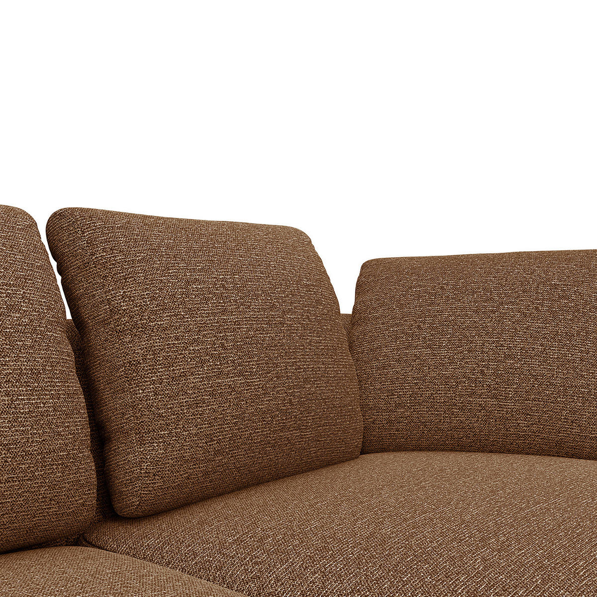 ECKSOFA mit Longchair - Beige/Schwarz, Kunststoff/Textil (217/146cm) - home24