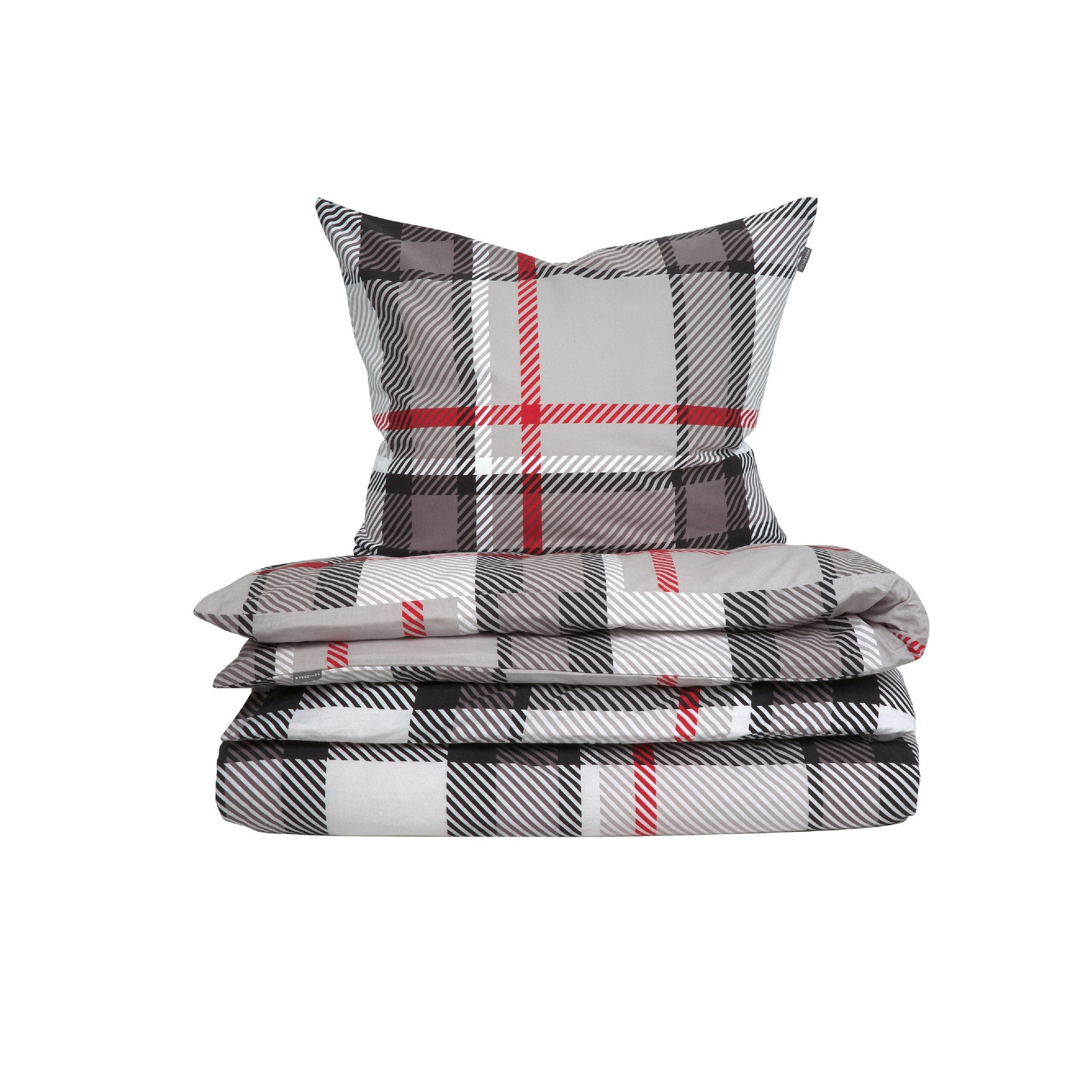 BETTWÄSCHESET Talisa - Feinbiber - 2-teilig - 155 x 220 cm - Grau - Grau, Textil (155/220cm) - SCHIESSER