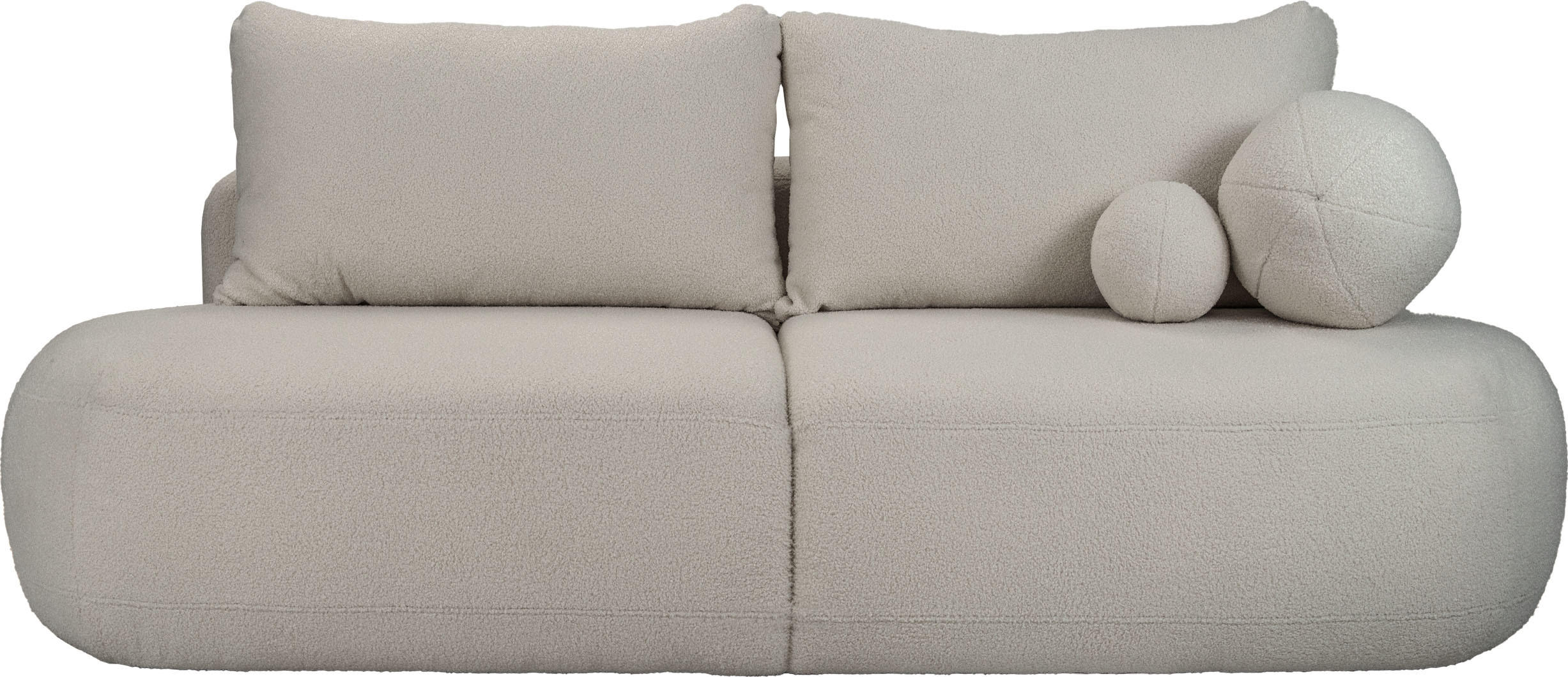 WFL Group Schlafsofa Hellgrau 240x90x90 cm