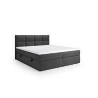 BOXSPRINGBETT RUHE 160x200 cm mit Bettkasten und HR-Topper – Anthrazit - Anthrazit, Kunststoff/Textil (160/200cm) - MebleHot