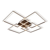 LED-DECKENLEUCHTE Nachtzahn 72.4/7.3/72.4 cm - Schwarz, Metall (72.4/72.4/7.3cm) - ZMH