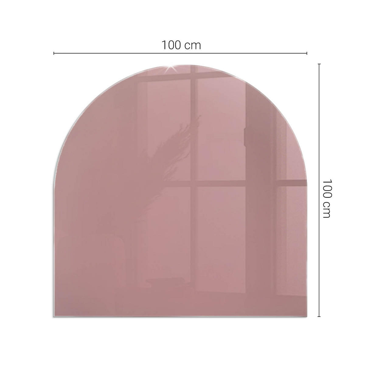GLASPLATTE für Kamin 100x100 cm Rosa - Pink, Glas (100/100/0.4cm) - ArtPrintCave