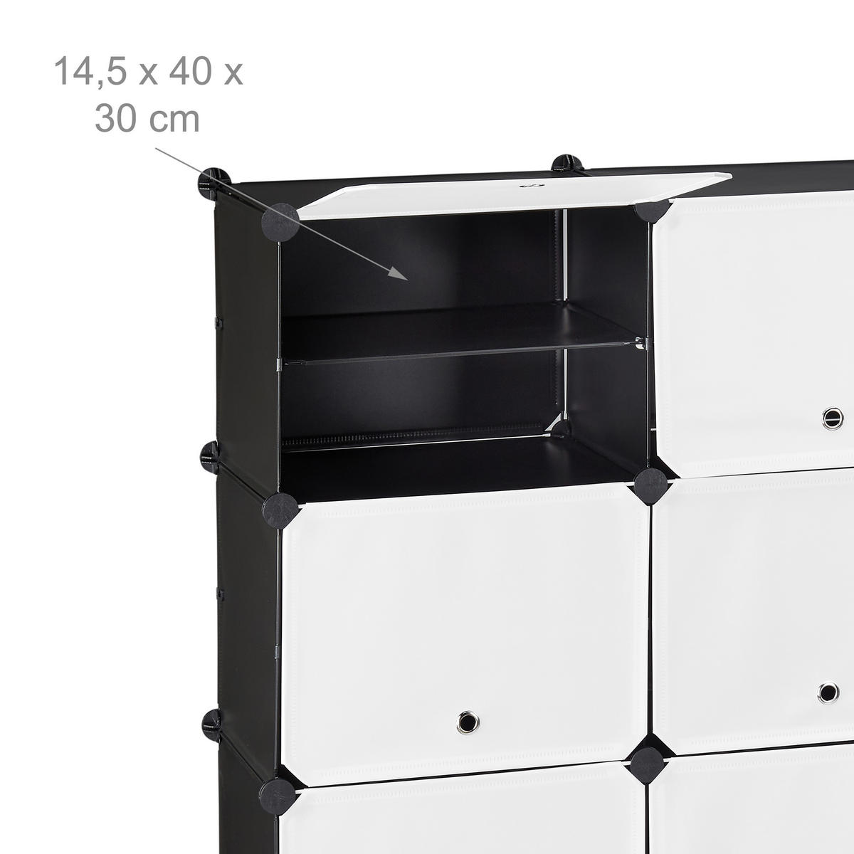 SCHUHSCHRANK - Multicolor, Kunststoff/Metall (125/125/32cm) - Relaxdays