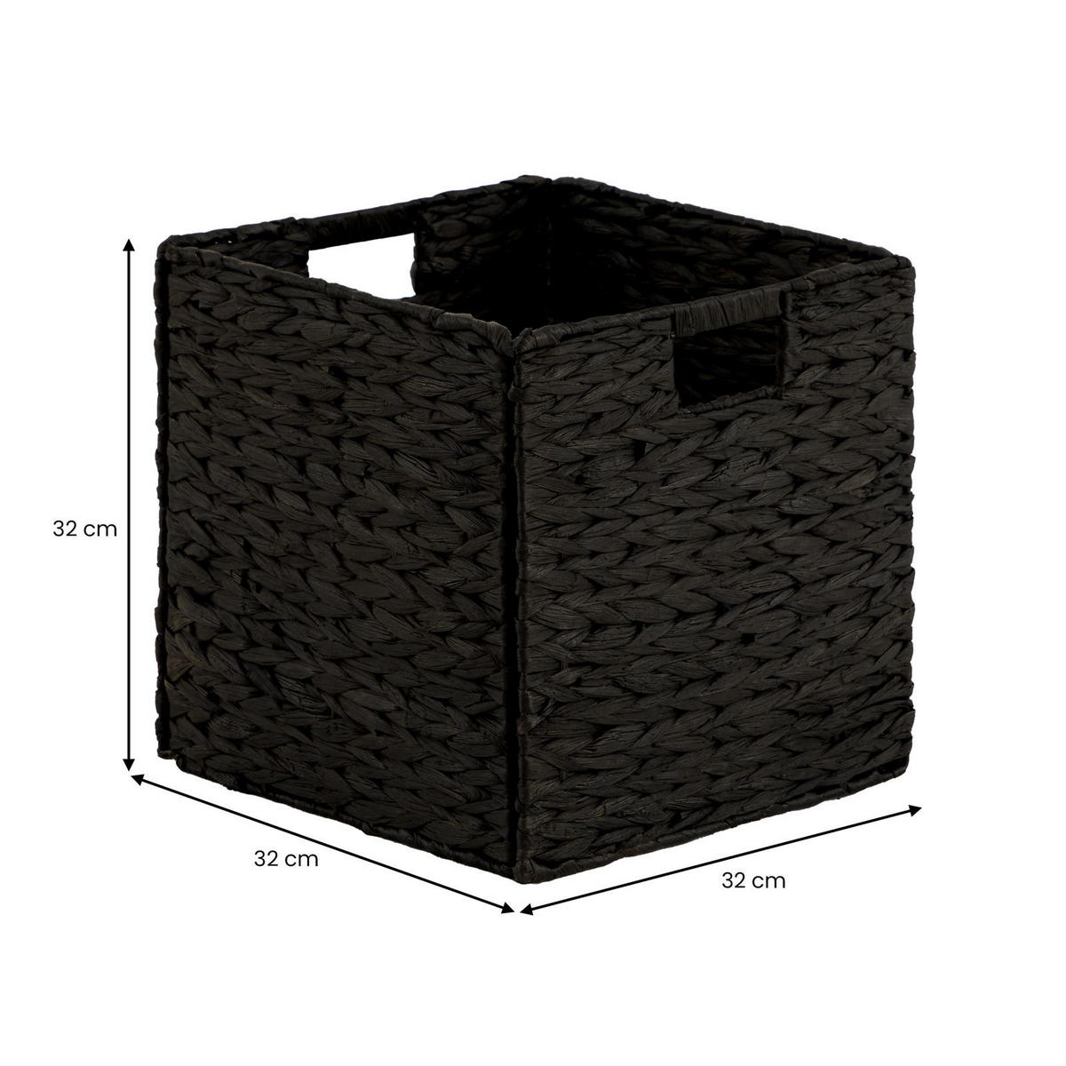 KORB CAO 2er-Set schwarz - Schwarz, Naturmaterialien (32/32/32cm) - CARO-Möbel