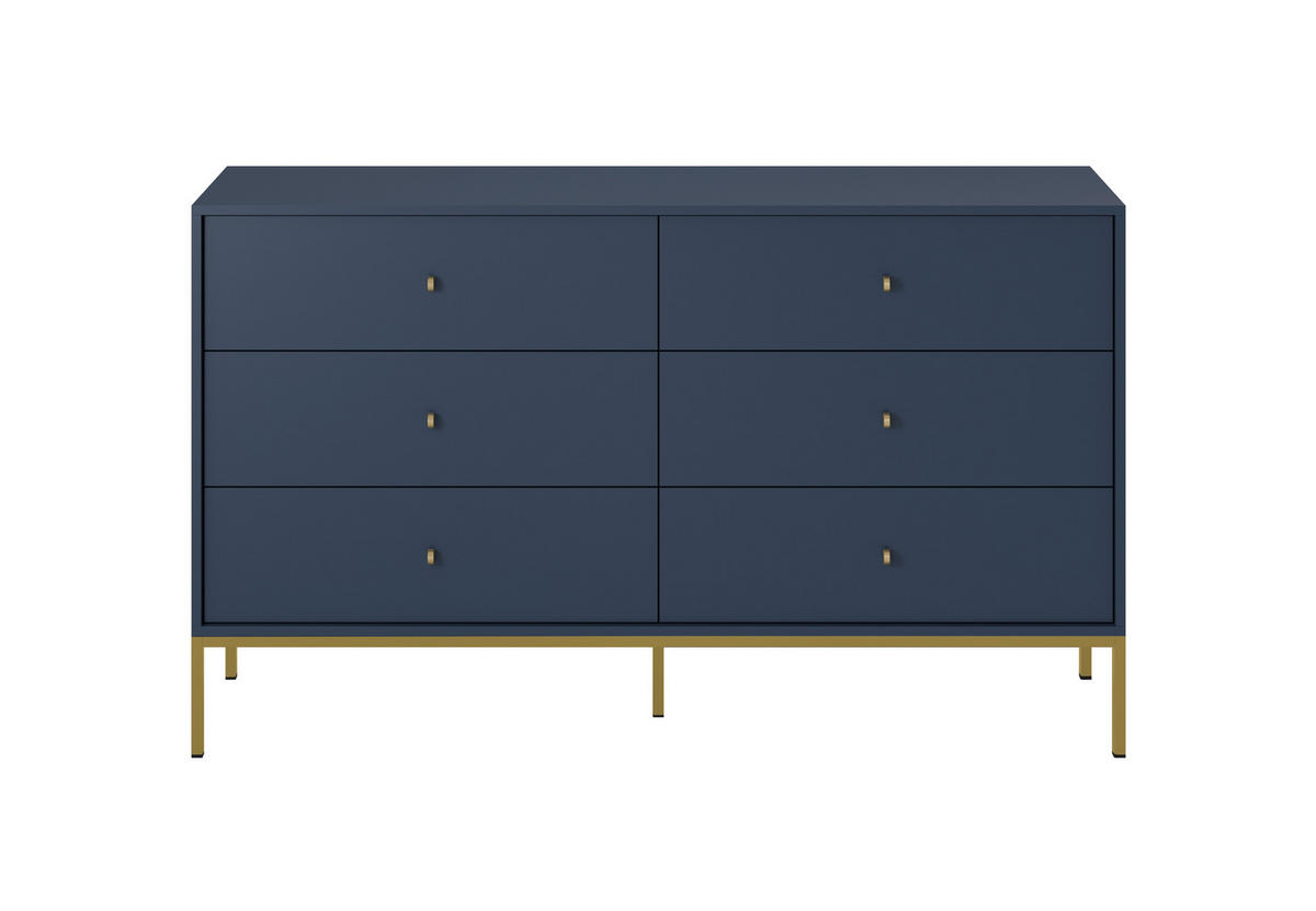 KOMMODE, marineblau, 154 x 83 x 39 cm - Blau, Holzwerkstoff (154/83/39cm) - 3XE LIVING