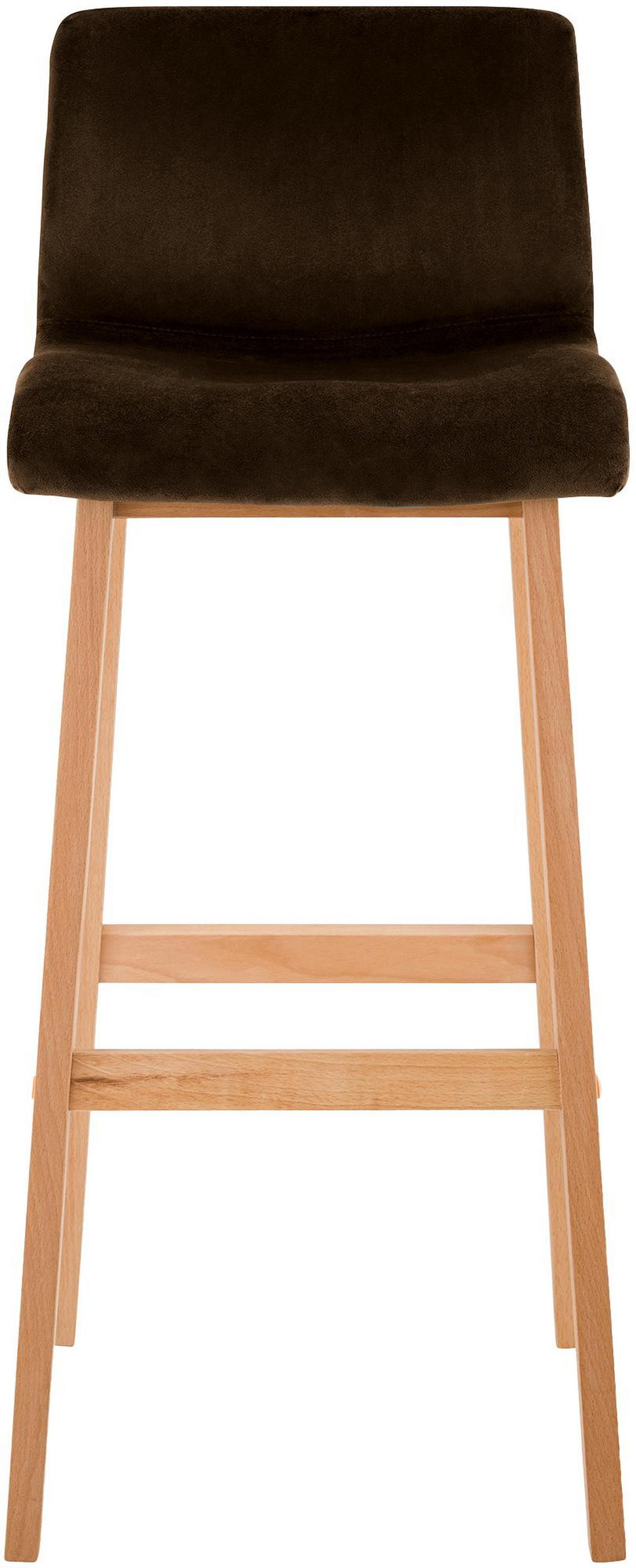 BARHOCKER Tenar Samt Braun Braun - Braun, Textil (41/101/46cm) - DELUKE