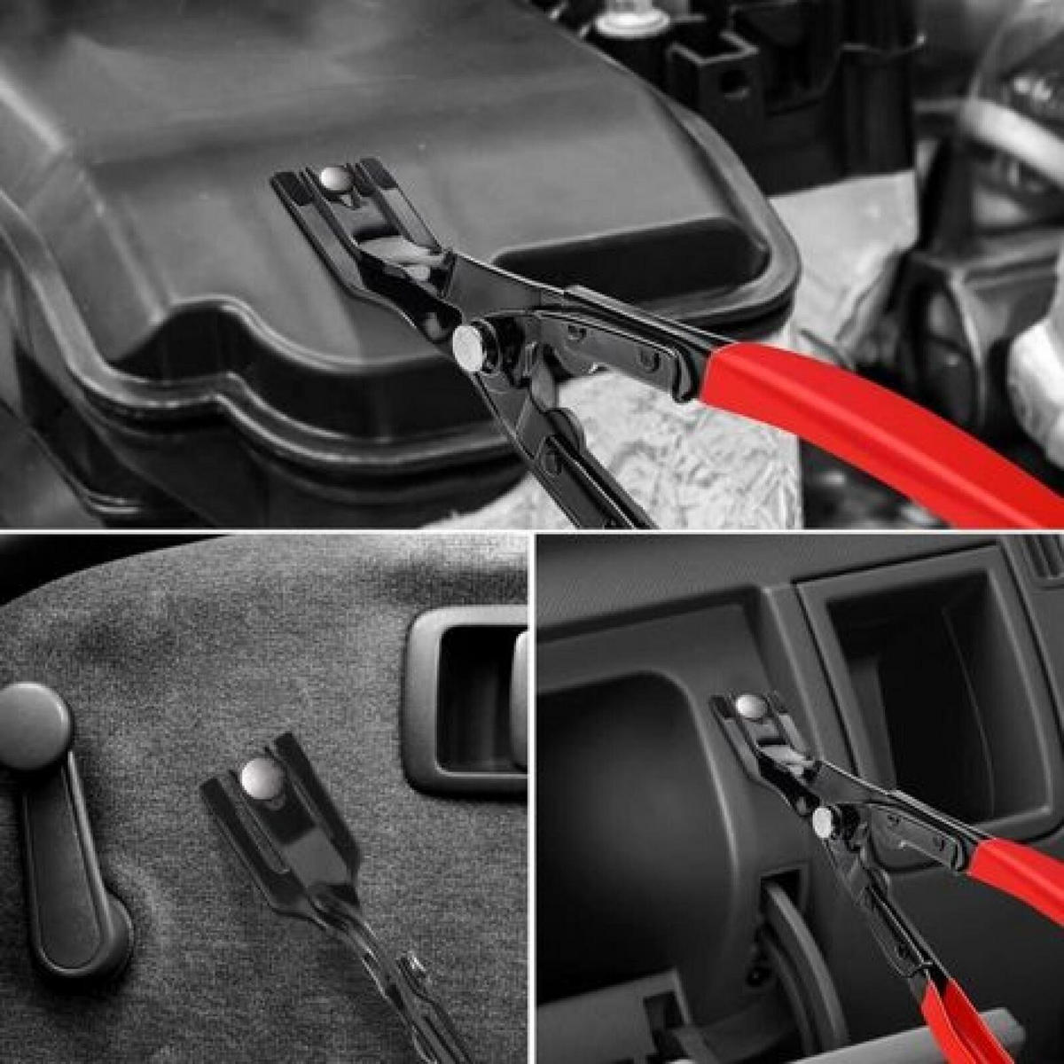ZANGE – mit 1 bis 2 mm dicken Spitzen – zum schnellen und sicheren Entfernen von Türpaneelen und Möbelclips. - Schwarz, Metall (23.5/8.5/1cm) - DCA