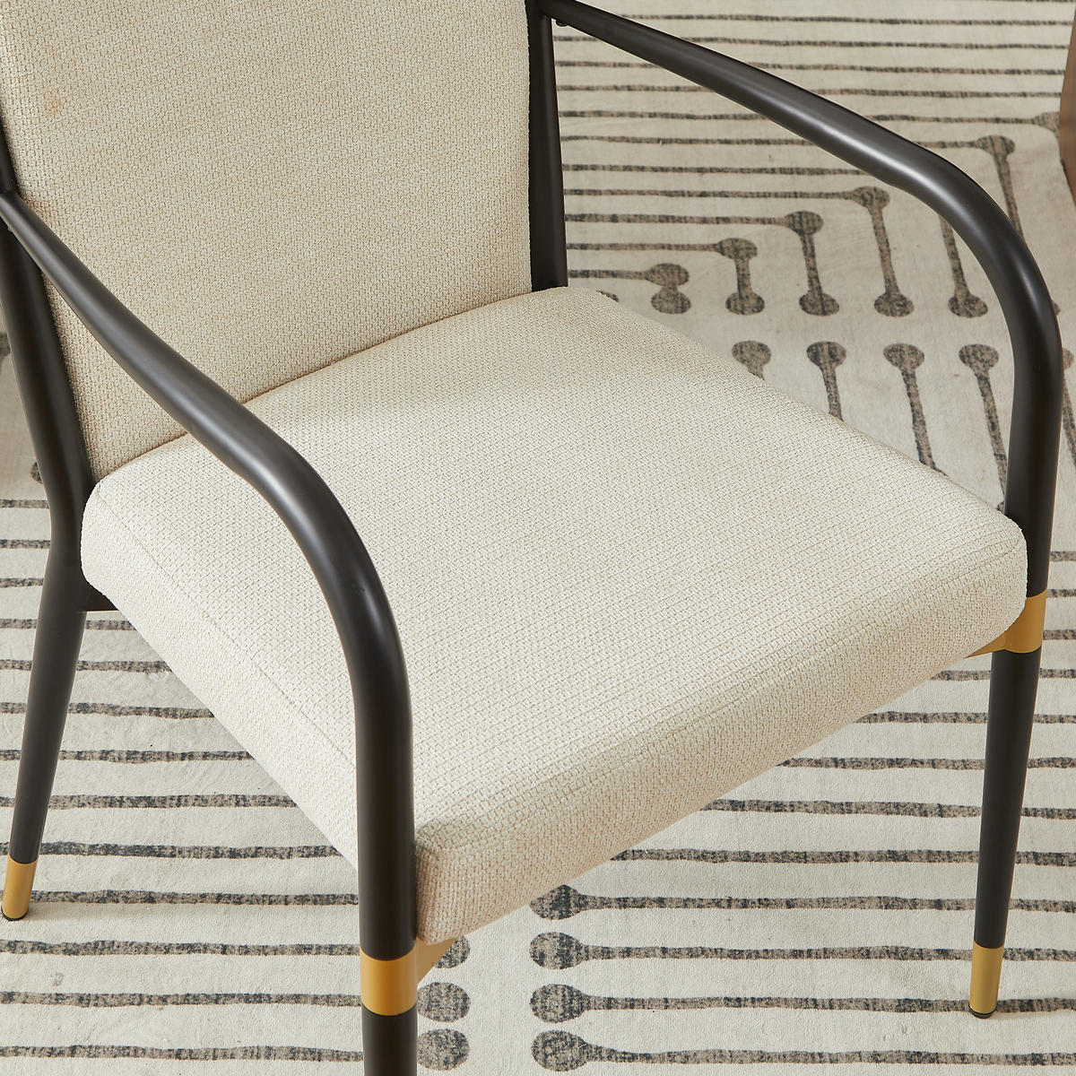 ESSZIMMERSTUHL 2er-Set mit Armlehnen und Stoffkissen, Creme - Beige, Textil (49/102/59cm)