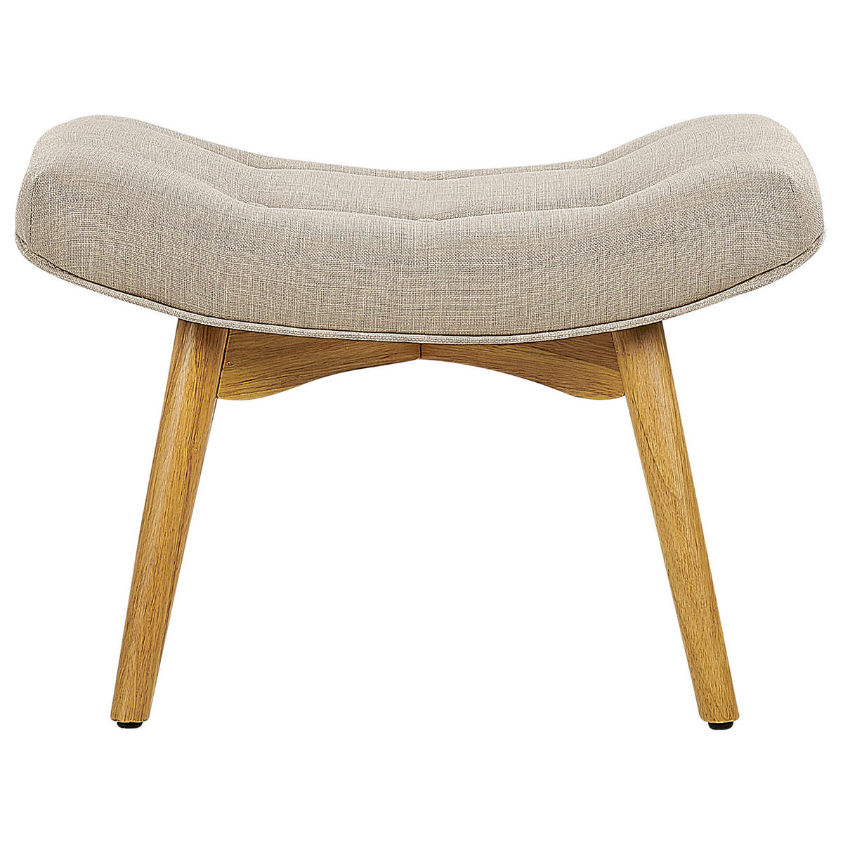 SESSEL Beige mit Hocker Vejle - Hellbraun/Beige, Textil (81/100/78cm) - Beliani