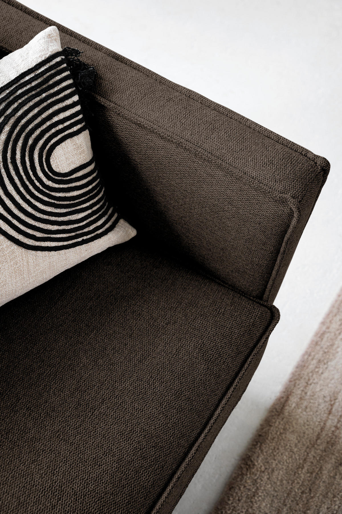 XL SESSEL - Graubraun/Schwarz, Wellpappe/Textil (117/81/96cm) - home24