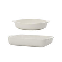 AUFLAUFFORMEN GROSS Clever Cooking weiß 2er Set - Weiß, Keramik (1cm) - Villeroy & Boch