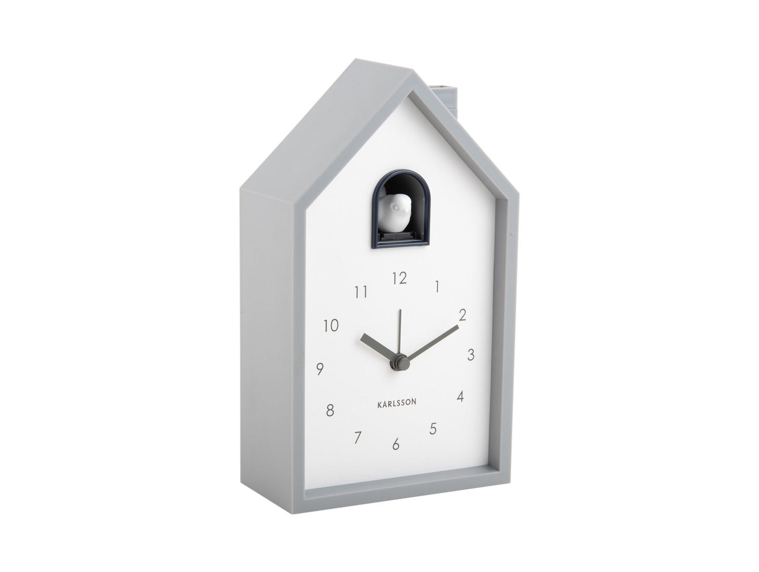 WECKER Modern Cuckoo 12/12/20 cm - Grau, Kunststoff (12/20/12cm) - Karlsson