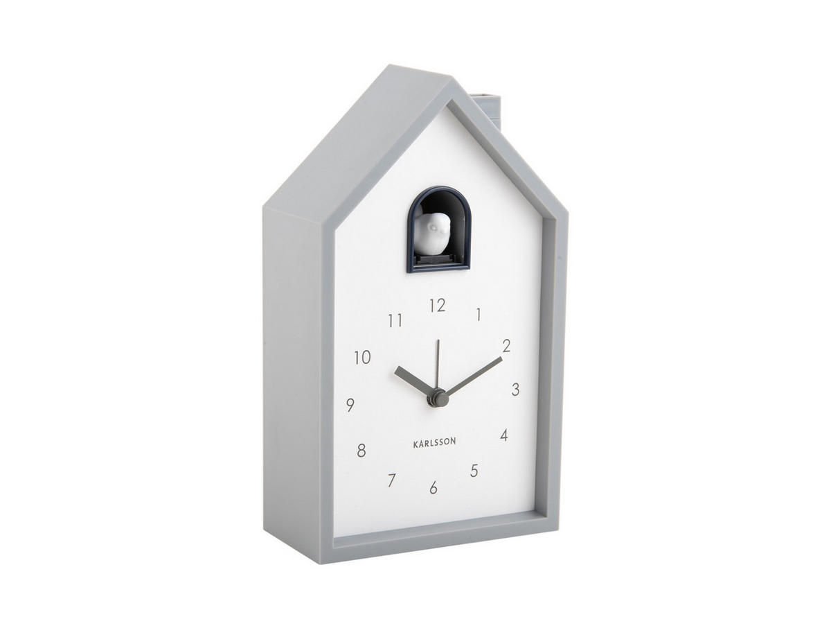 WECKER Modern Cuckoo 12/12/20 cm - Grau, Kunststoff (12/20/12cm) - Karlsson
