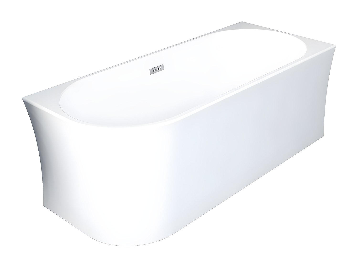 BADEWANNE (Standard) - 1 -Sitzer - Acryl - weiß - PONTICOLA - Weiß, Kunststoff (150/59/75cm) - Vente-Unique