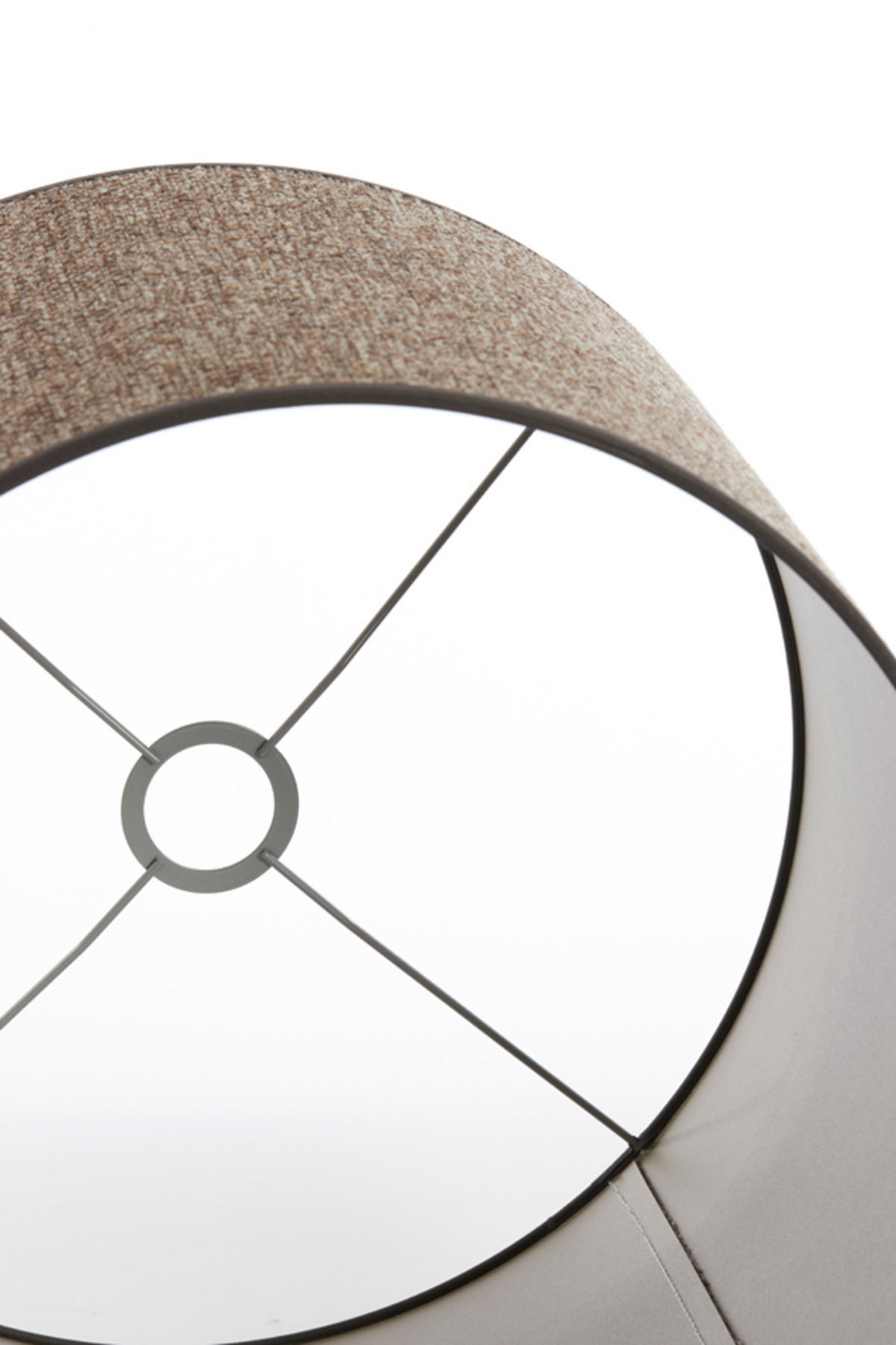 LAMPENSCHIRM Saverna Braun Ø40/30 cm - Braun, Textil (40/40/30cm) - Light & Living