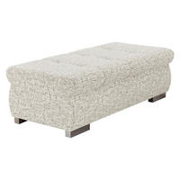 POLSTERHOCKER Orkan Groß - Sandfarben/Silberfarben, Holz/Textil (120/39/60cm) - MIRJAN24