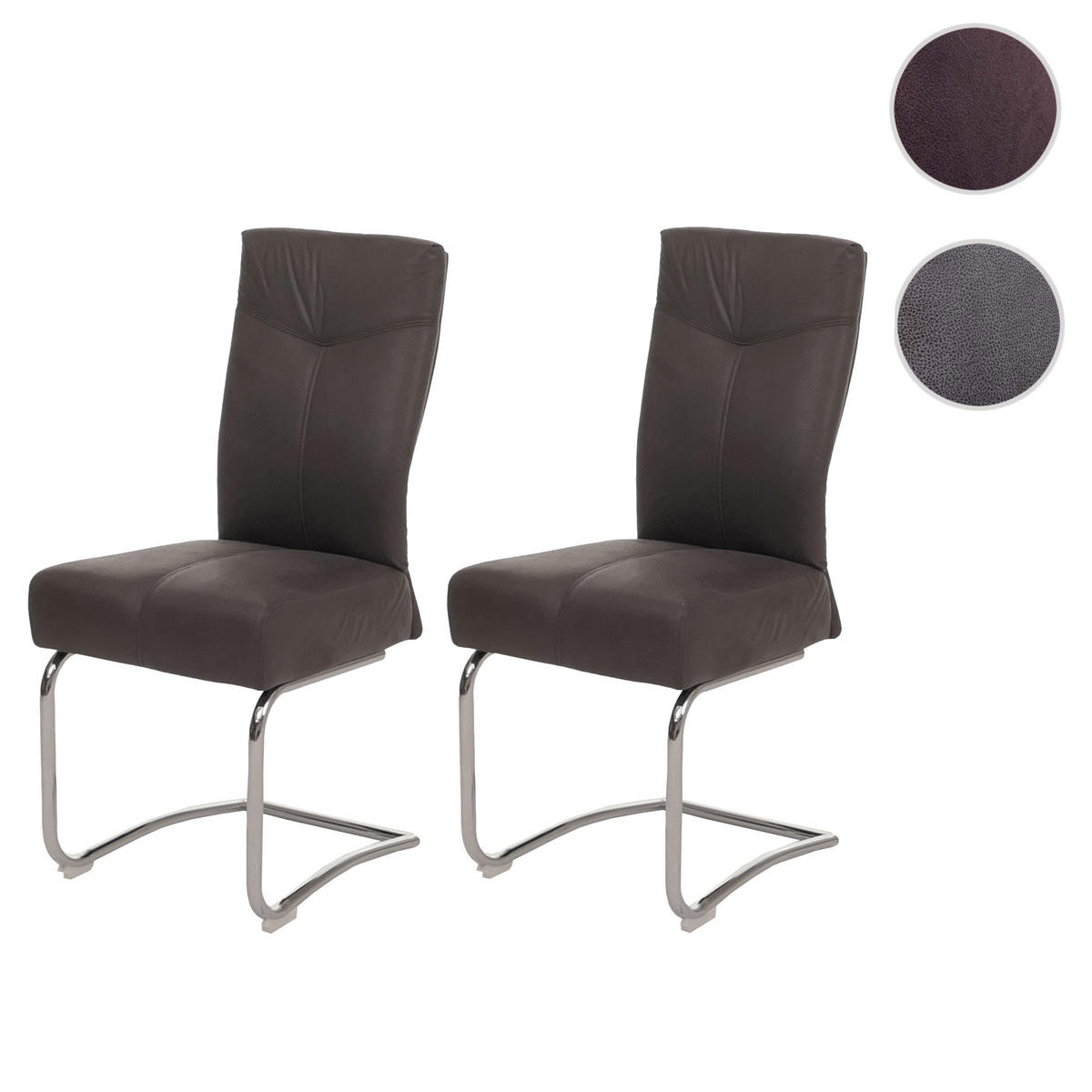 ESSZIMMERSTUHL Grau 2er-Set - Grau, Textil (46/105/60cm) - Jamb