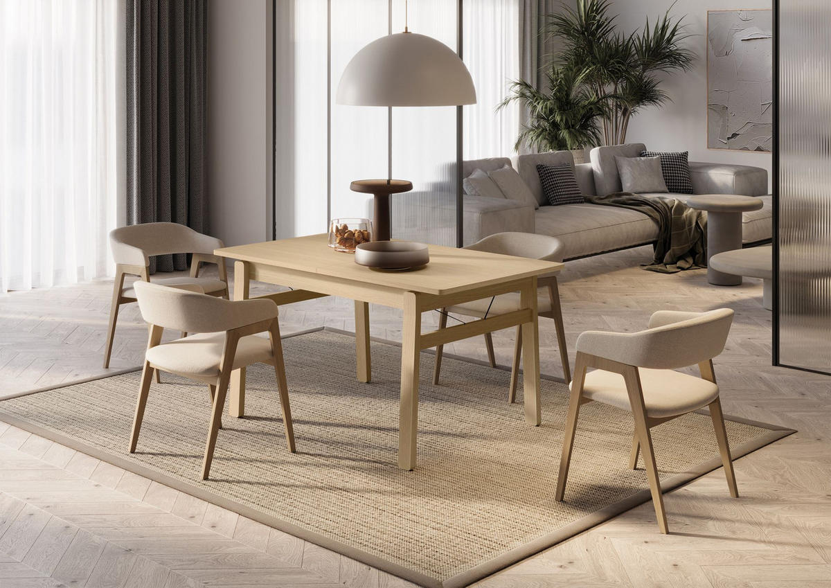 ESSTISCH Plot ausziehbar Helle Eichenholzoptik, 149 x 269 x 85 cm - Beige, Holz/Holzwerkstoff (85/149/77cm) - Selsey