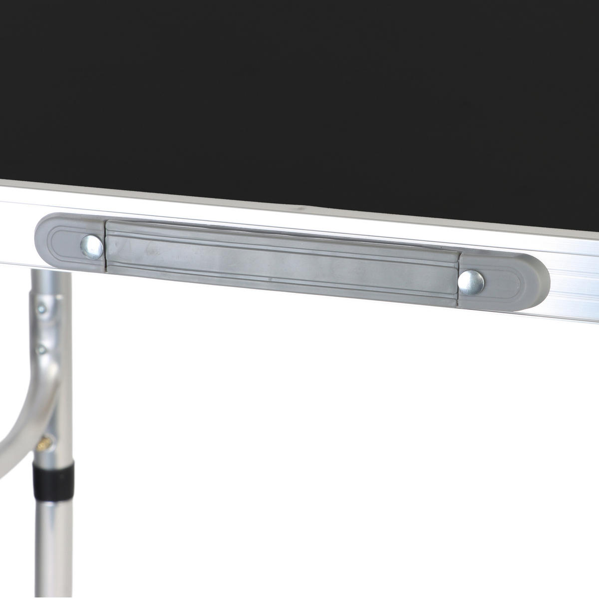 CAMPINGTISCH - Schwarz, Holzwerkstoff/Kunststoff (55/75/70cm) - Relaxdays