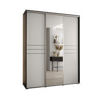 SCHWEBETÜRENSCHRANK 235,2/190/60 3-türig - Silberfarben/Schwarz, Holz/Metall (190/235/60cm) - Abiks Möbel