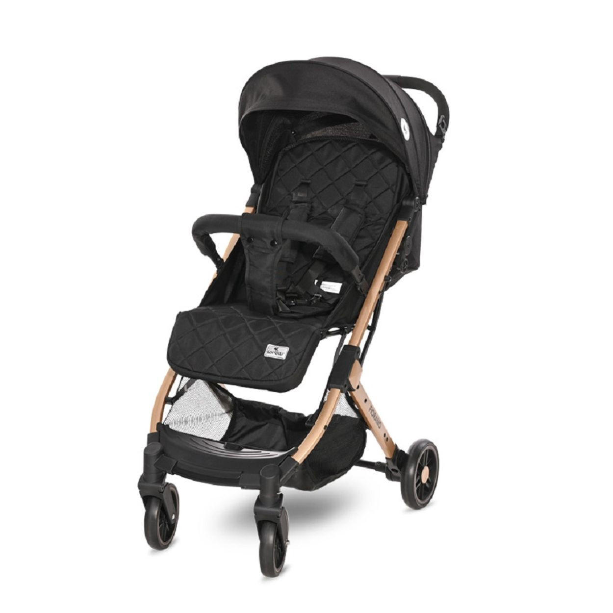 KINDERWAGEN Fiorano faltbar schwarz Ablagekorb, Frontbügel abnehmbar, Bremse - Schwarz, Metall (85/51/107cm) - Lorelli