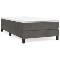 BETTGESTELL Dunkelgrau 100/200 Cm Samt - Grau, Holzwerkstoff (100/200cm) - vidaXL