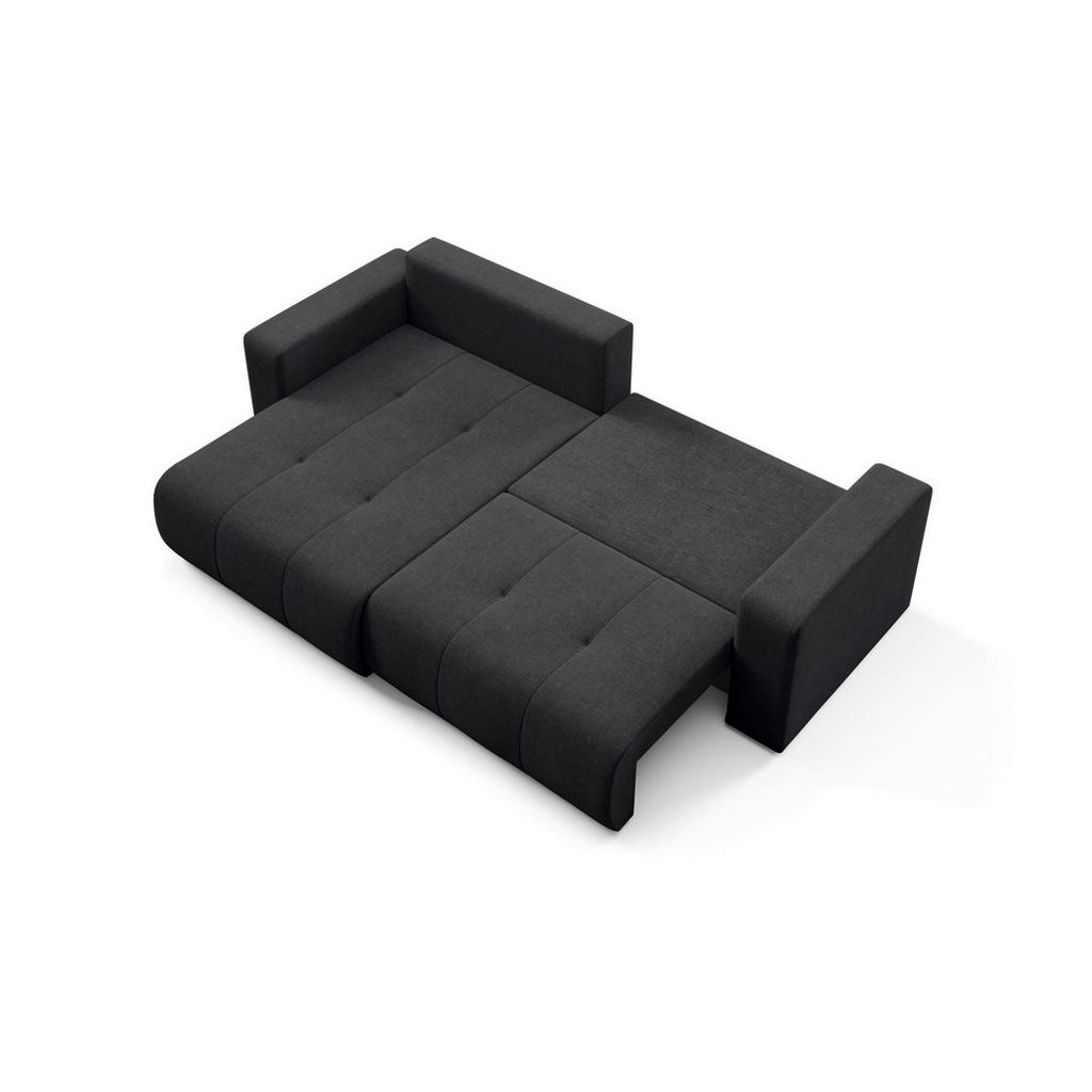 Thumbnail - Fun Möbel Ecksofa, Schwarz, Textil, Ottomane links, 244x149 cm, Wohnzimmer, Sofas & Couches, Wohnlandschaften, Ecksofas