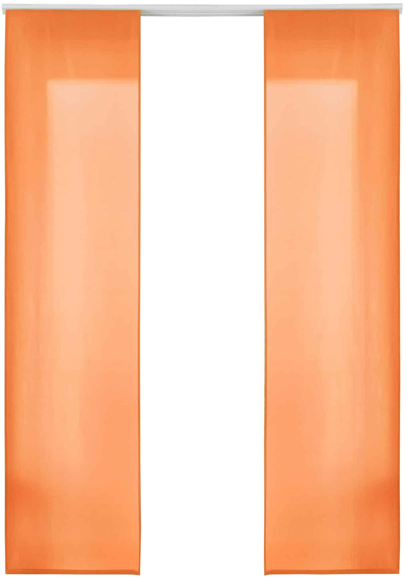 VORHANG 2ER SET HxB 245x60 cm Orange - Orange, Textil (60/245cm) - Gardinenbox