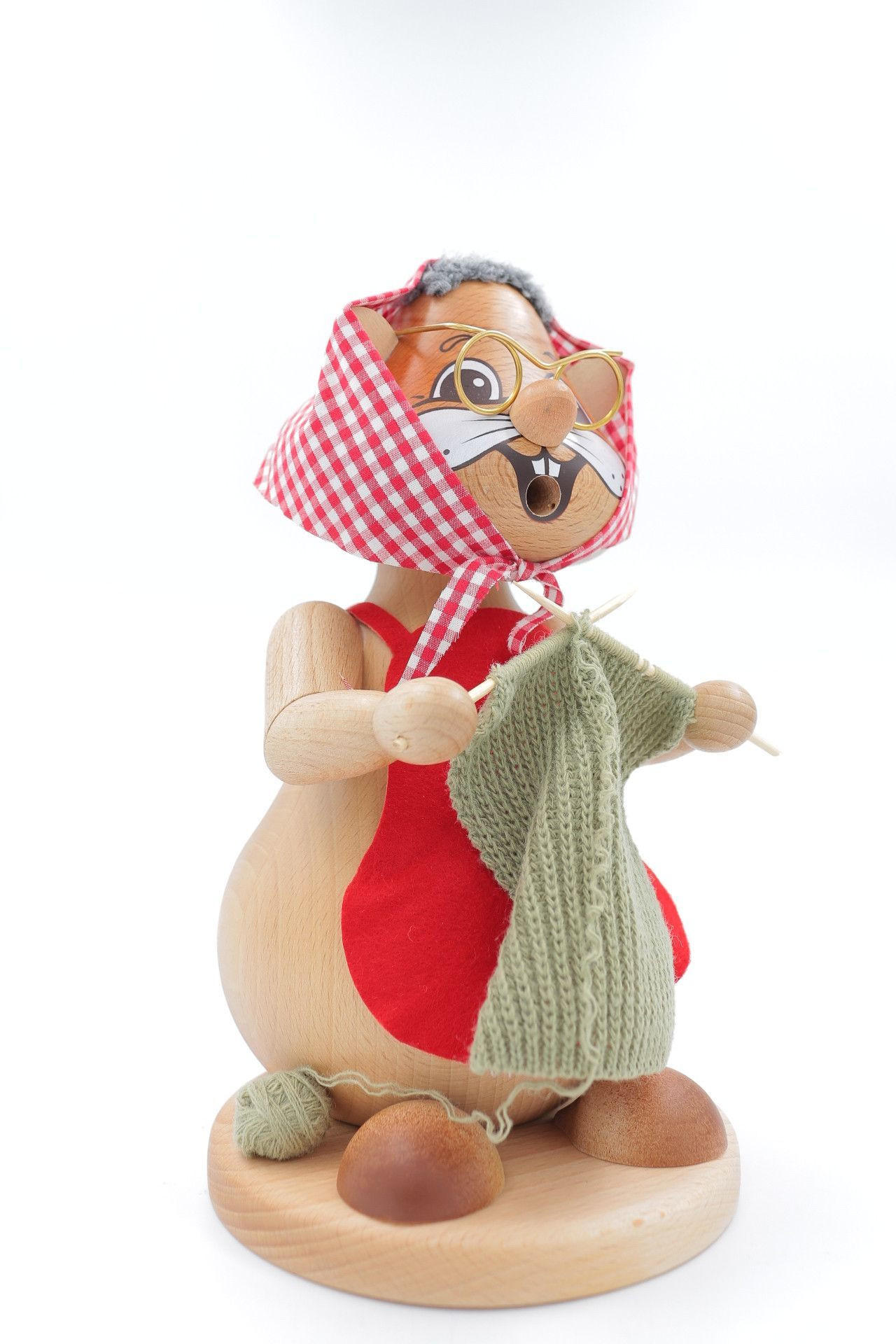 RAUCHFIGUR Hamster Oma 24 cm - Multicolor, Holz (15/1/0.1cm)