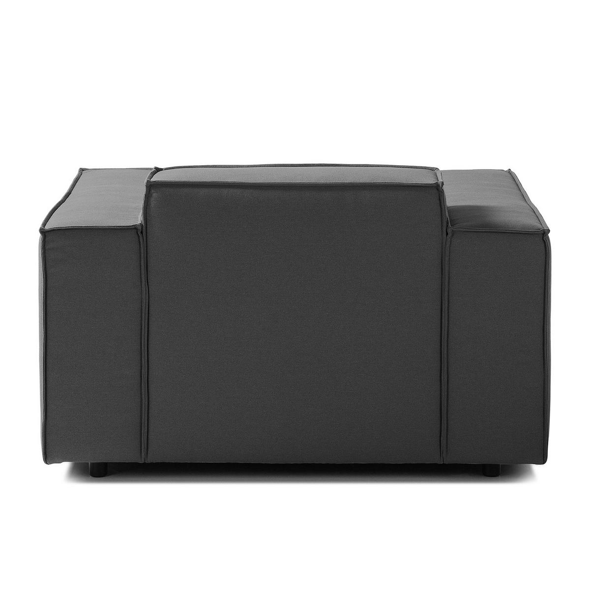 SESSEL - Anthrazit/Schwarz, Kunststoff/Textil (120/70/96cm) - home24