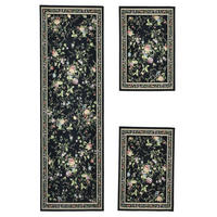 FLACHWEBTEPPICH Flomi Bettumrandung 70x400 cm - Schwarz, Textil (70/400cm) - THEKO