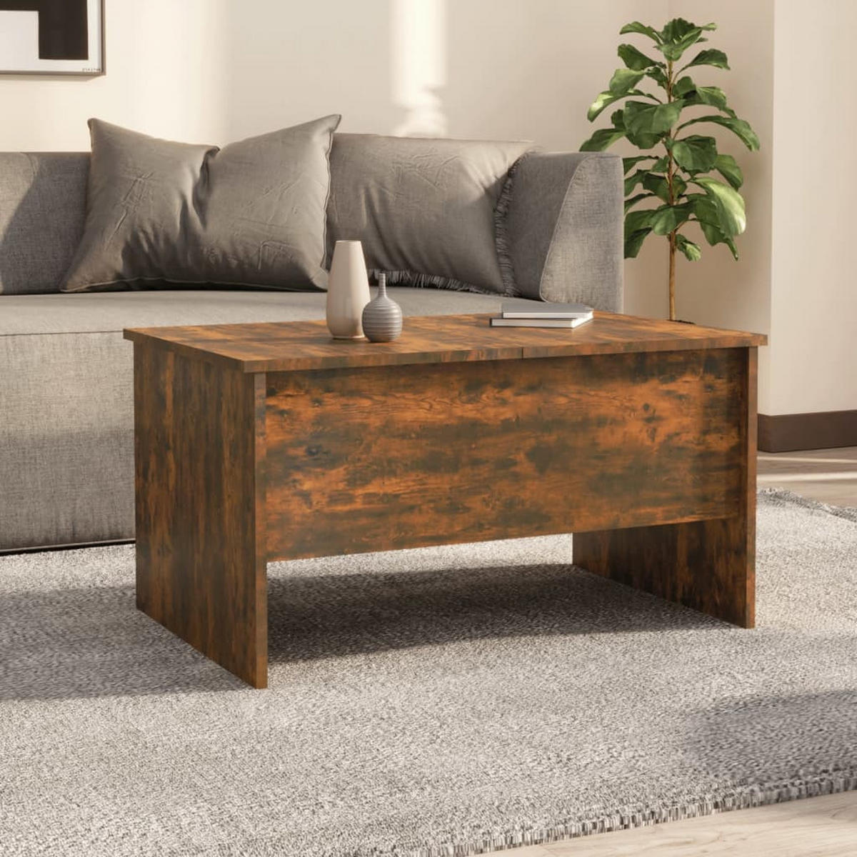 COUCHTISCH Räuchereiche 80x50x42,5 cm Holzwerkstoff - Braun, Holzwerkstoff (80/50/42.5cm) - furnicato