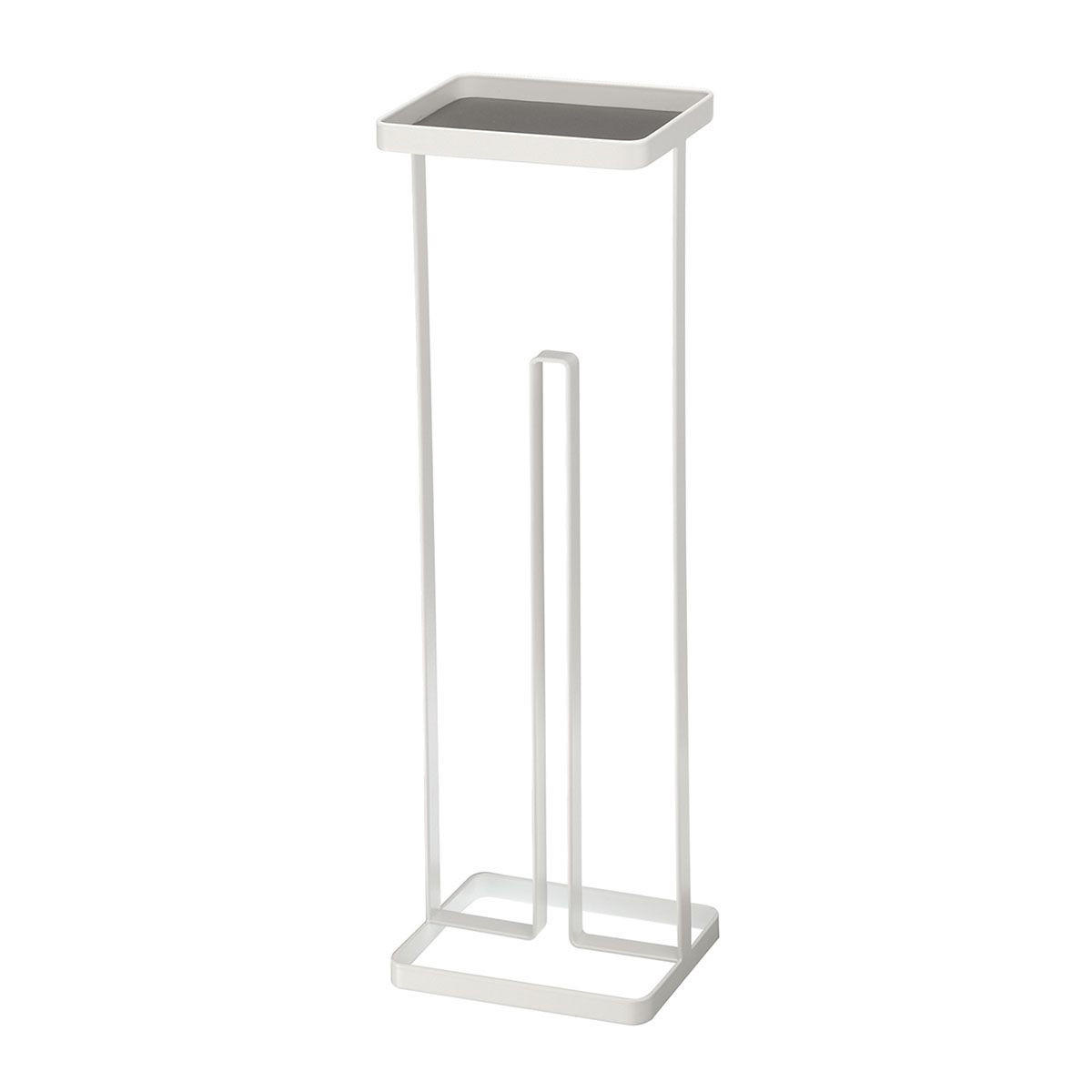TOILETTENPAPIERSTÄNDER Tower weiß 16/52/12 cm mit Ablage - Weiß, Metall (12/52/16cm) - Yamazaki