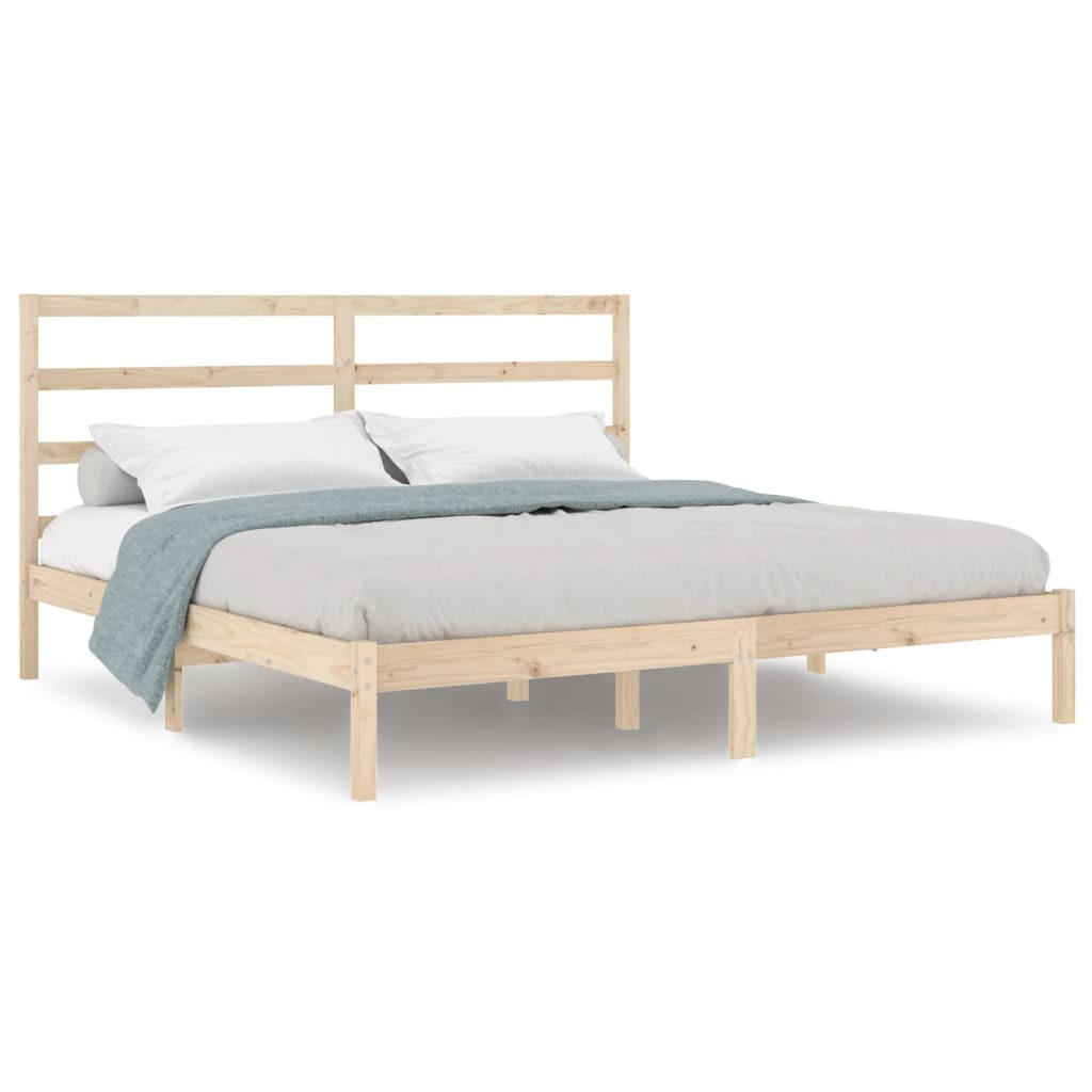 MASSIVHOLZBETT Ohne Matratze 200/200 Cm Kiefer - Braun, Holz (200/200cm) - vidaXL