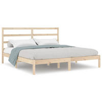 MASSIVHOLZBETT Ohne Matratze 200/200 Cm Kiefer - Braun, Holz (200/200cm) - vidaXL