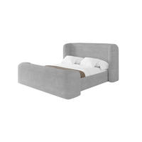 POLSTERBETT mit Bettkasten, Fußteil und Lattenrost, Boxbett ohne Matratze - ESTI-Z 160x200 Grau - Hellgrau, Holzwerkstoff/Textil (160/200cm) - ALTDECOR