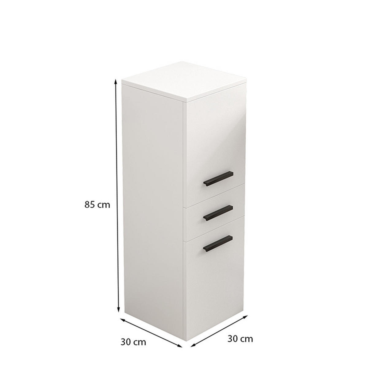 BÜRO-BÜCHERREGAL, weiß 30/30/85 cm - Weiß, Holzwerkstoff (30/85/30cm)