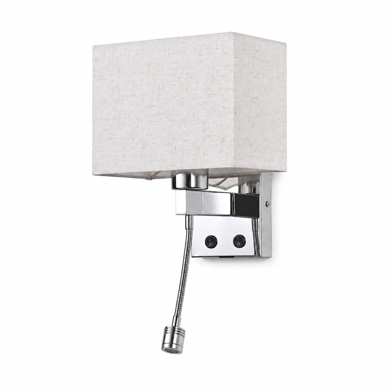 LED WANDLEUCHTE Rhyxvin 20/13/15 cm - Weiß, Textil/Metall (13/15/20cm) - ZMH