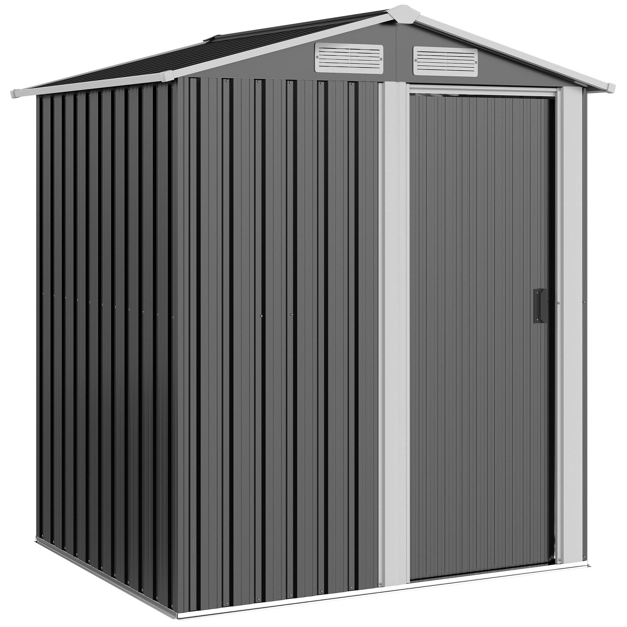 GARTENHAUS Grau 1 Stück - Grau, Kunststoff/Metall (132/188/152cm) - GiPP