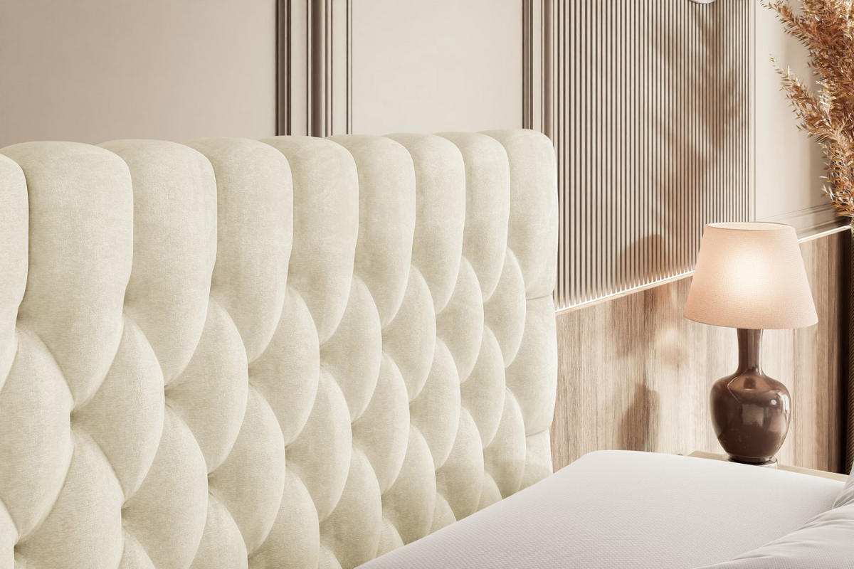 BOXSPRINGBETT SERENE-Z KING - 120 x 200 - H3/H4 - Beige - Beige, Holzwerkstoff (120/200cm) - ALTDECOR