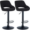 BARHOCKER 2er Set Stoff schwarz - Schwarz, Textil (47/85/48cm) - CLP