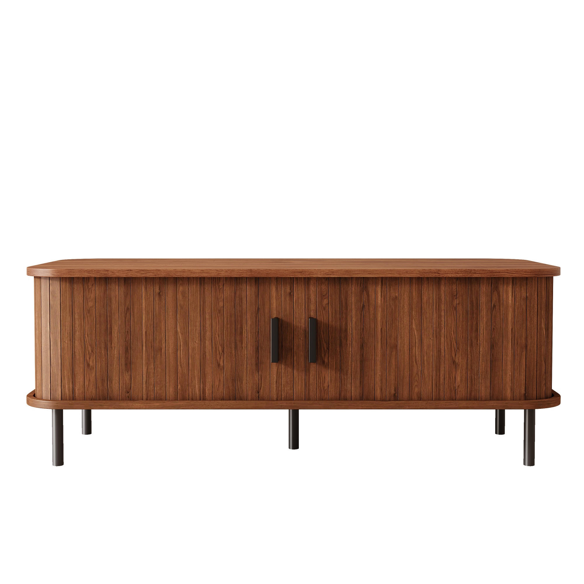 Urban Meuble KONFERENČNÍ STOLEK Se posuvnými dvířky, ořechový, 100 × 50 × 45 cm
