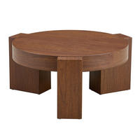 COUCHTISCH-SET 2er-Set Nussbaum - Naturfarben, Holzwerkstoff (61/61/44cm)