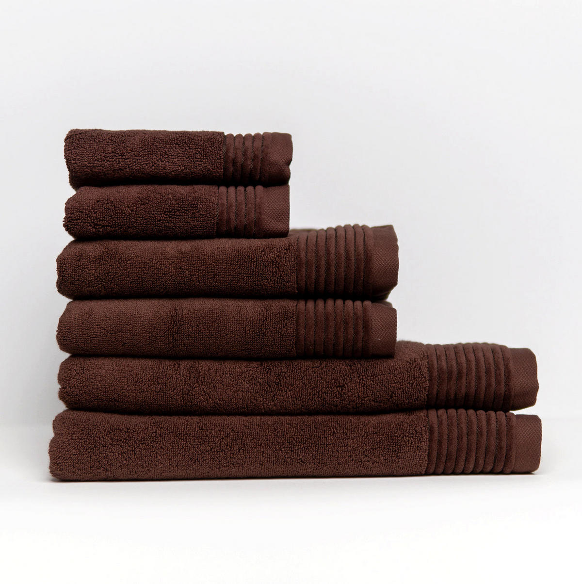 FROTTIERSET Chocolate Embrace 6-teilig, Baumwolle - Braun, Textil (70/140cm) - SOWL