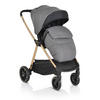 KINDERWAGEN 2 in 1 Hydra grau Babywanne Sportsitz Fußabdeckung Moskitonetz - Grau, Metall (80/63/105cm) - Cangaroo
