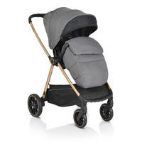KINDERWAGEN 2 in 1 Hydra grau Babywanne Sportsitz Fußabdeckung Moskitonetz - Grau, Metall (80/63/105cm) - Cangaroo