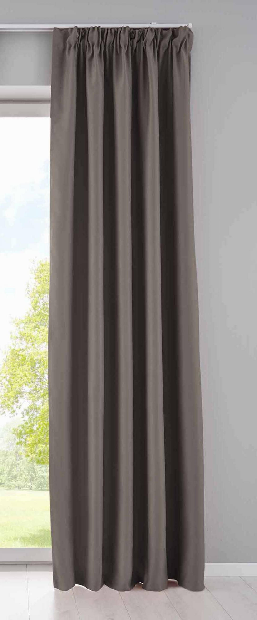 VORHANG »NewYork« HxB 225x140 cm Taupe - Taupe, Textil (140/225cm) - Gardinenbox