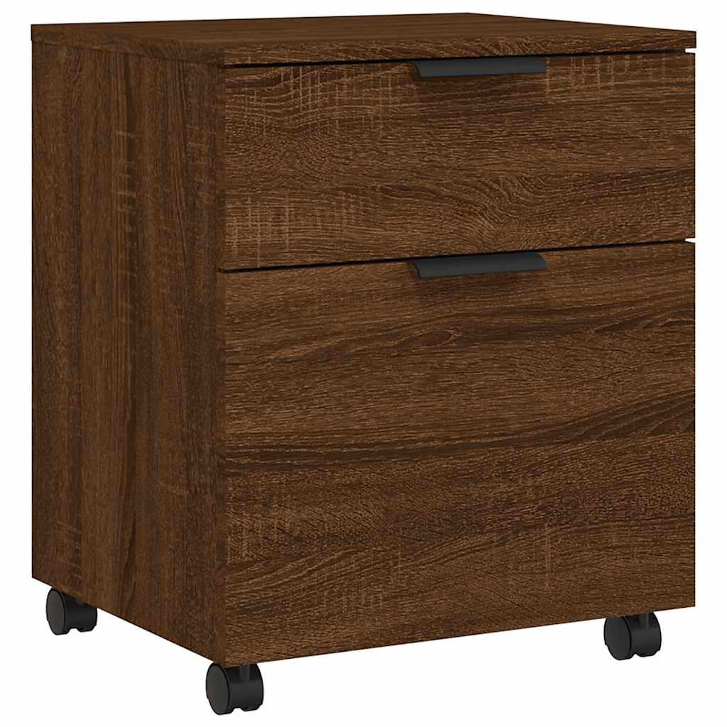 ROLLCONTAINER Mosab rollbar Braun Eichen-Optik 45x38x54 cm - Eichefarben, Holz (45/54/38cm) - DELUKE